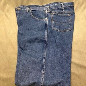 Wrangler Blue Straight-Leg Jeans Classic Denim 38x34